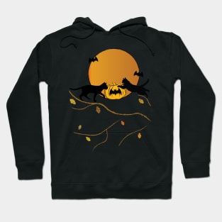 Black Cats and Halloween #4 Hoodie